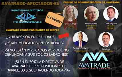 La directiva de AVATRADE tiene que estar detrás de los robos, estafas y fraudes