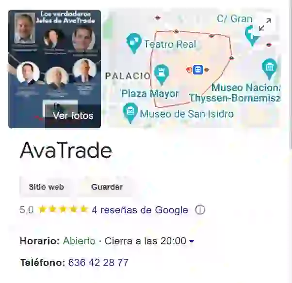 AvaTrade Google Maps